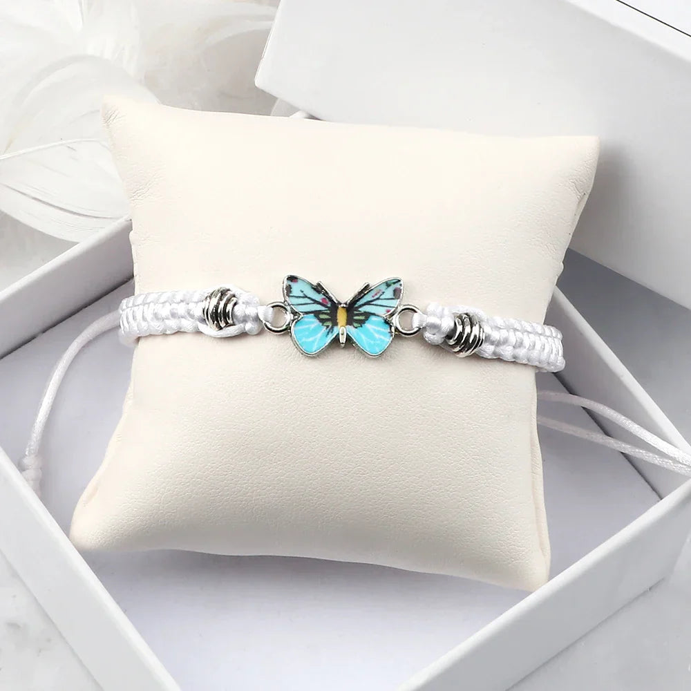 Bracelet : Armband Dames Donkerblauw - Liefdevolle Vlinder in van Pantino