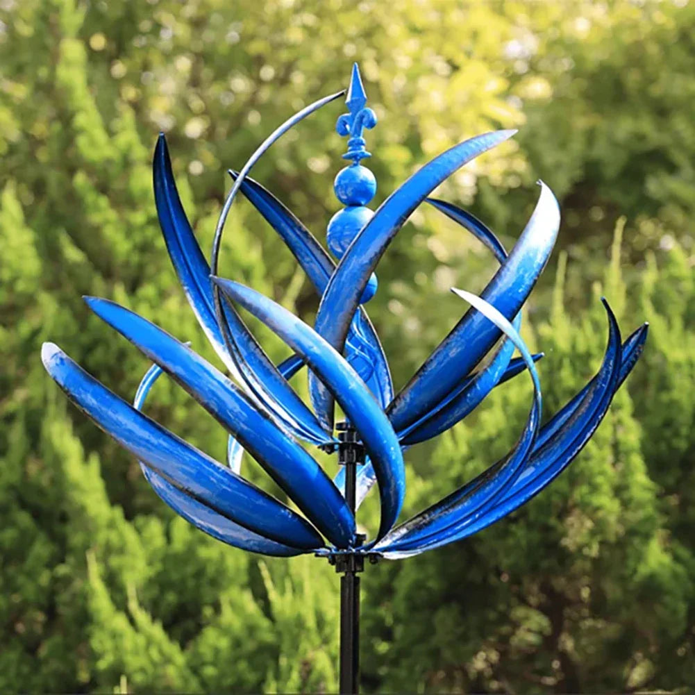 home & garden : Metalen Windmolen Sculptuur Rood - Tuin Decoratief Kunst - Metaal in van Pantino