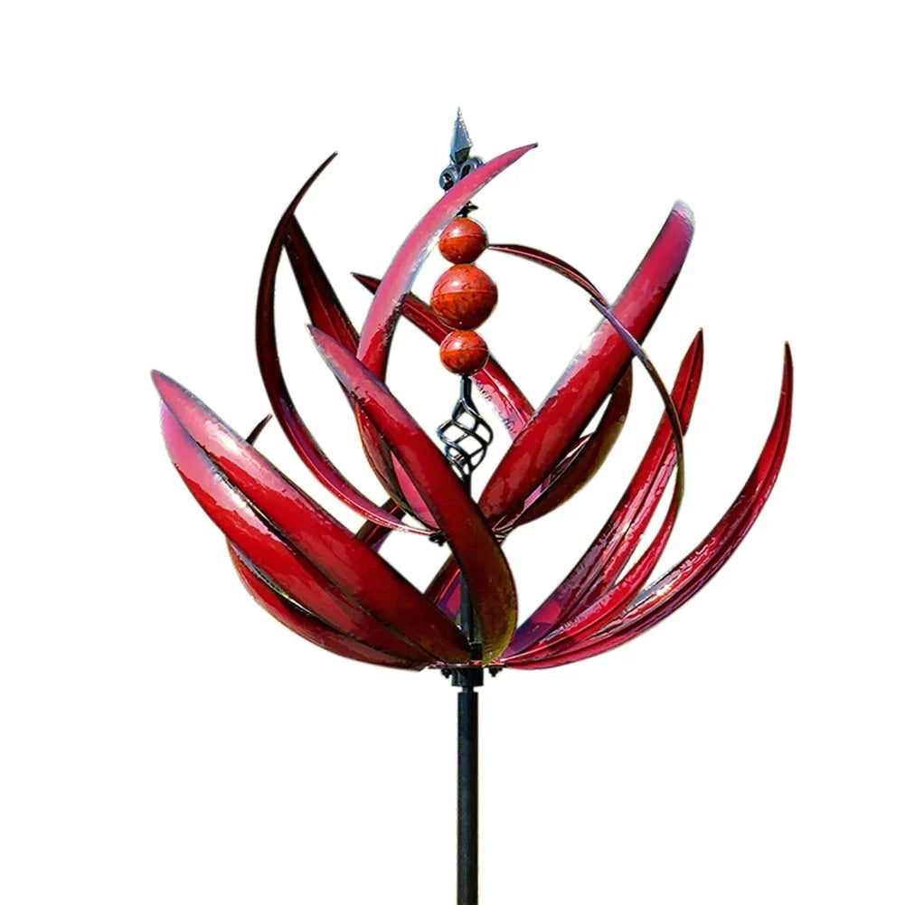 home & garden : Metalen Windmolen Sculptuur Rood - Tuin Decoratief Kunst - Metaal in Rood van Pantino