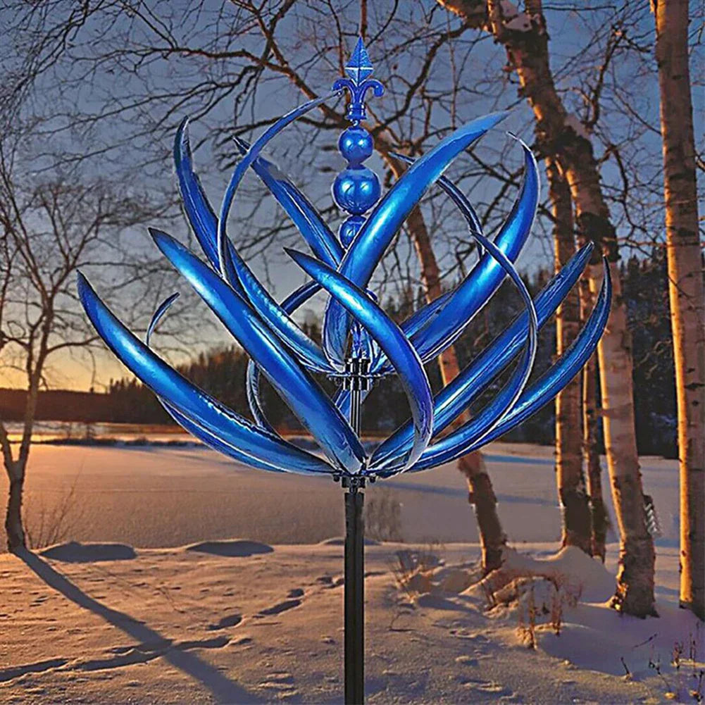 home & garden : Metalen Windmolen Sculptuur Rood - Tuin Decoratief Kunst - Metaal in van Pantino