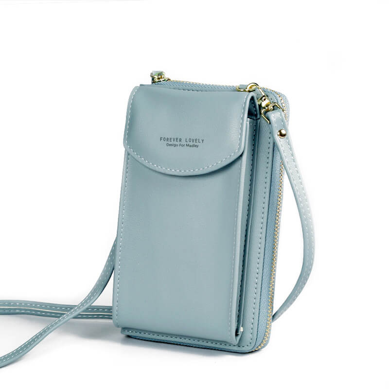 bags : Kruis Lichaam Tas Pu Leer - Rood in Licht Blauw van Pantino