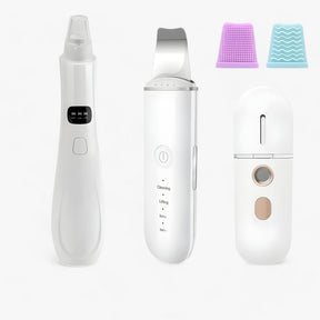 Skin Care Tool Set : Ring Oranje Ensemble - SkinScrub Pro - Ultrasone Gezichtsspatel in Wit Ensemble 3 van Pantino