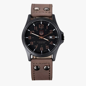 Women's Watch : Eleganza Dagelijks - Dameshorloge met Datumaanduiding en Sportieve Stijl - Zwart Wit in bruin van Pantino