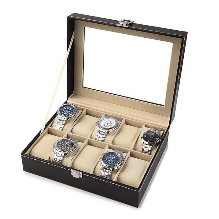 Watch Box : Lederen Horloge Doosje in 10 Roosters van Pantino
