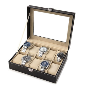 Watch Box : Lederen Horloge Doosje in 10 Roosters van Pantino