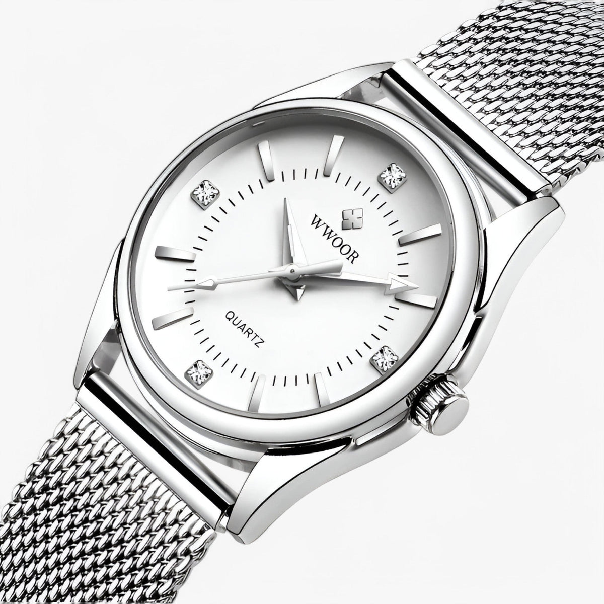 Dameshorloge Luxe Goudkleurig van Roestvrij Staal met Diamanten, Elegant en Verfijnd
