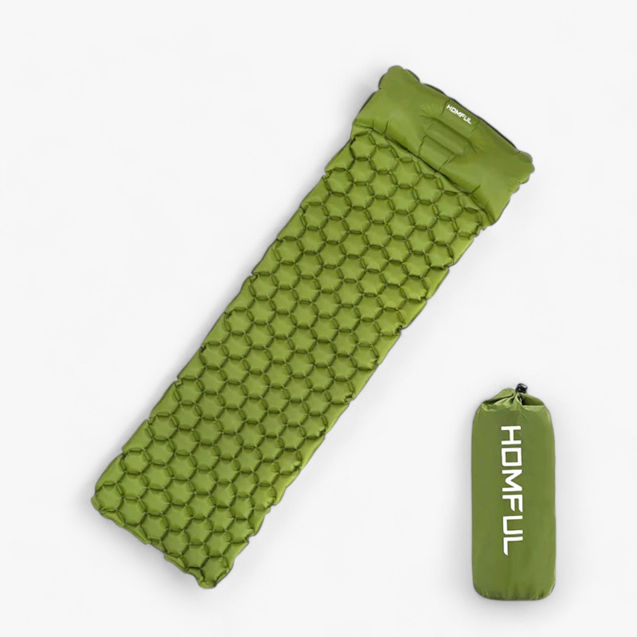 outdoor equipment : Opblaasbare Slaapmat - Comfortabel voor Wandelen en Buitenactiviteiten - Groen in van Pantino