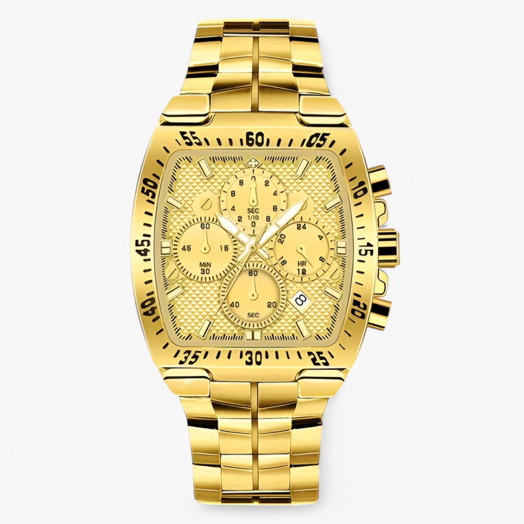 watches : Horloge Goud Goud - Luxe Militair in goud goud van Pantino