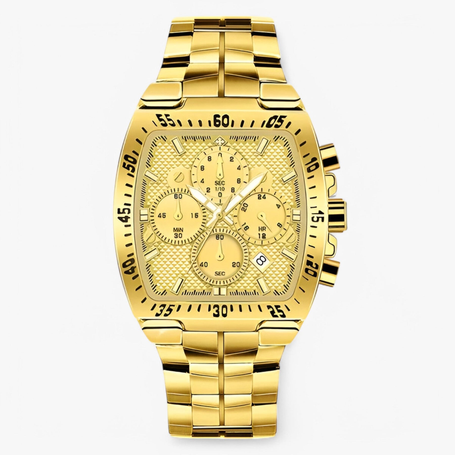 watches : Horloge Goud Goud - Luxe Militair in goud goud van Pantino