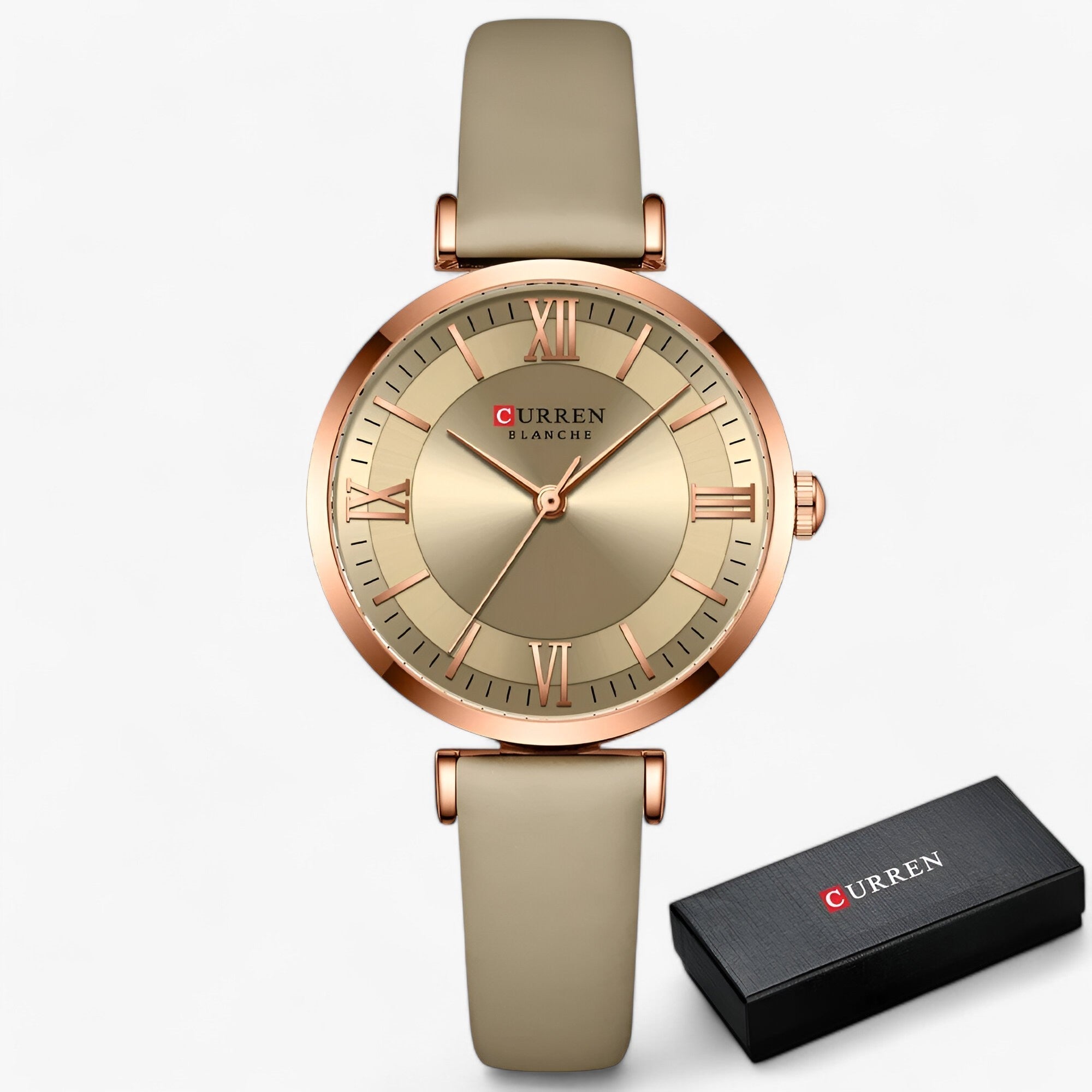 watches : Luxe Horloge voor Vrouwen Dames - Elegante Quartz Ontwerp - Groen in koffie van Pantino