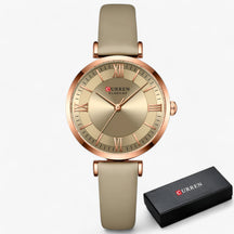 watches : Luxe Horloge voor Vrouwen Dames - Elegante Quartz Ontwerp - Groen in koffie van Pantino