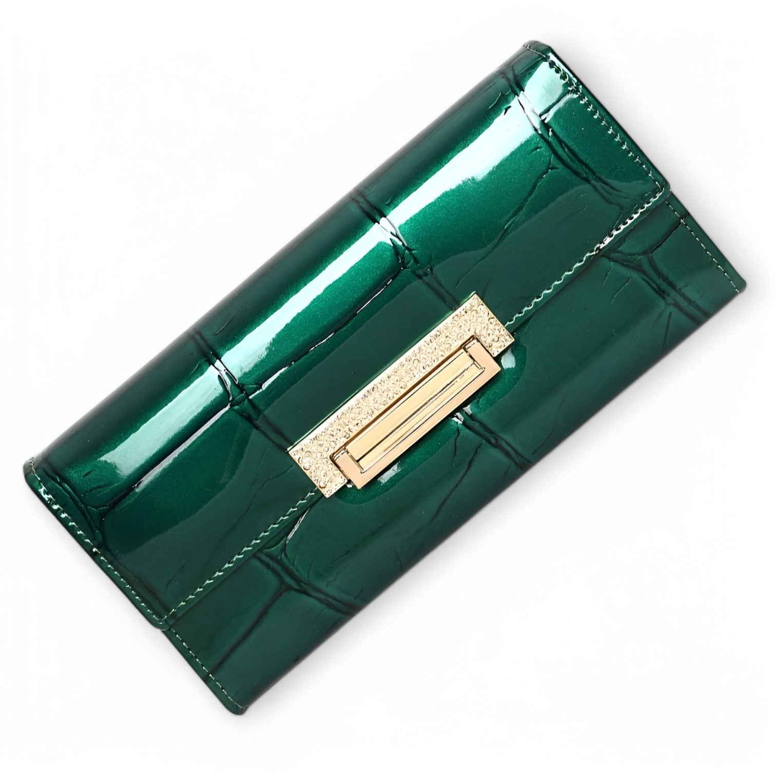 Wallet : Elegant & Duurzaam - Luxe Echt Lederen Damesportemonnee - Groen in van Pantino