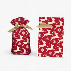 Gift Bag : Vader Kerstman Kerst Snoepzak - Cadeauverpakking - Herbruikbaar in 3 van Pantino