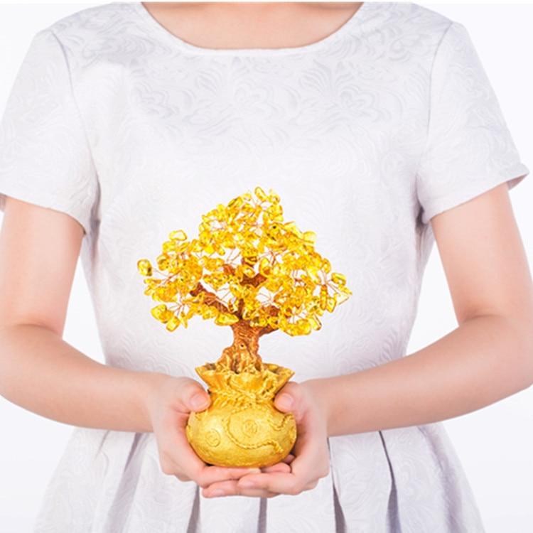 home & garden : Citrien Geldboom Ornament - Edelsteen Feng Shui Decoratie - Edelsteen in van Pantino