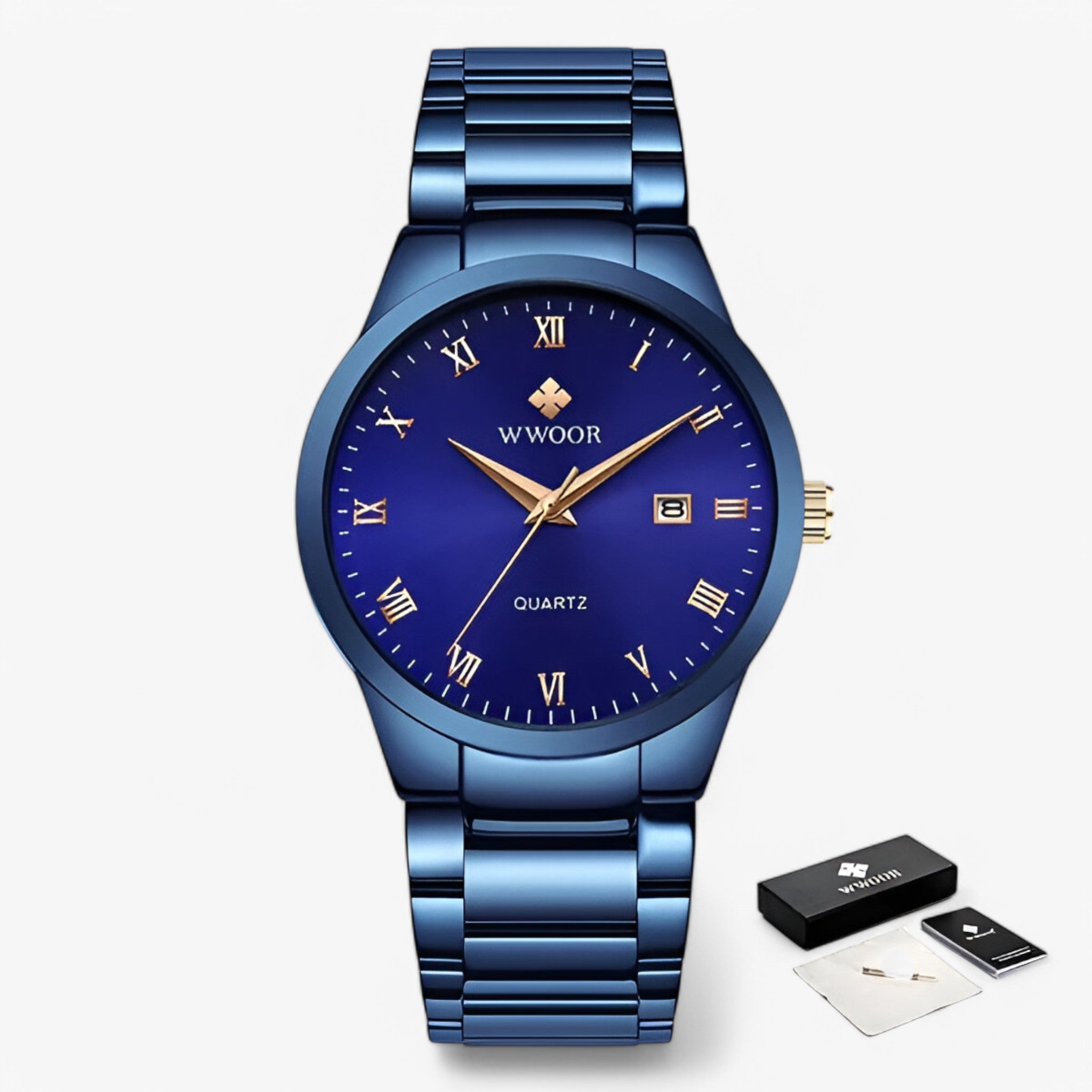 Elegant Heren Stalen Kwarts Horloge