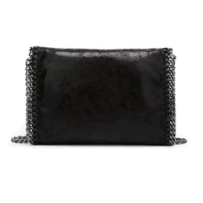 bags : Clutch Dames Bruin - Isabel Suède met Kettingdetail in van Pantino