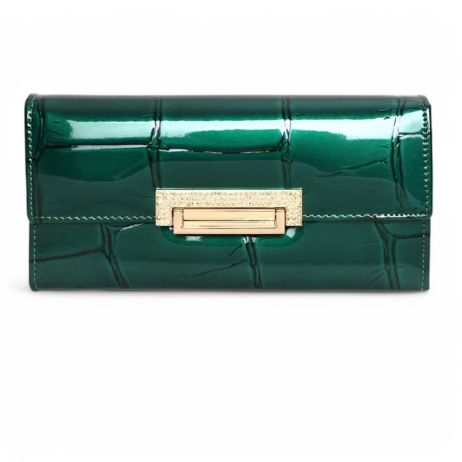 Wallet : Elegant & Duurzaam - Luxe Echt Lederen Damesportemonnee - Groen in van Pantino