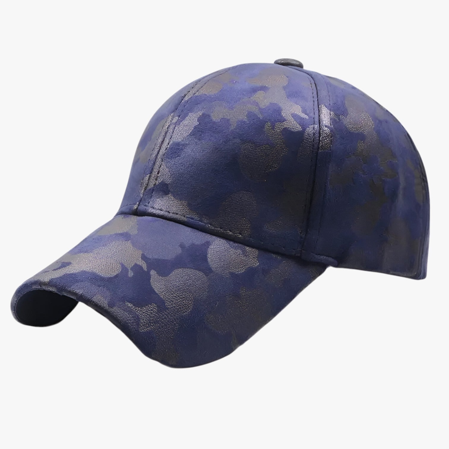Baseball Cap : Baseballpet Zwart - Elegant en Comfortabel - Camouflage Suède voor Elke Look in van Pantino