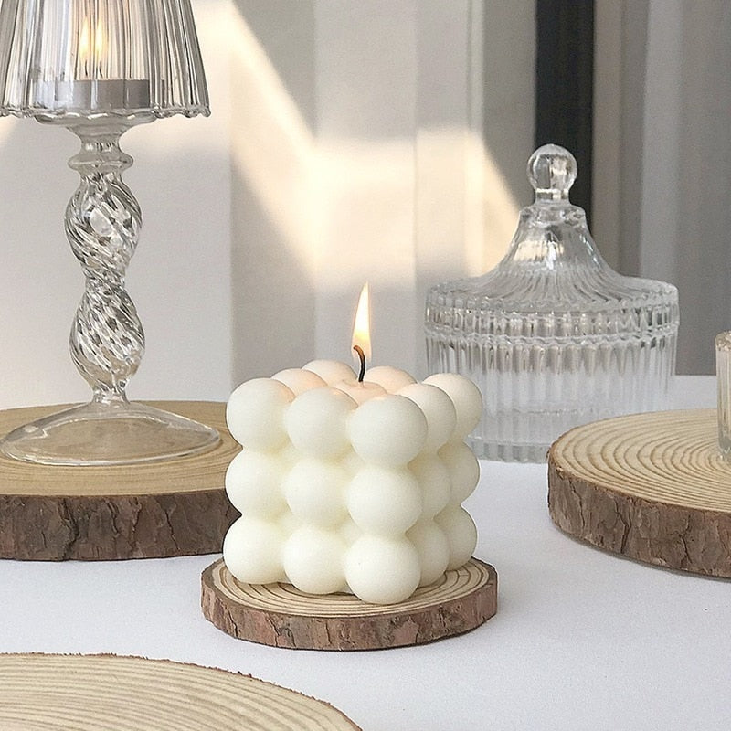 home & garden : Bubble Glow Kaars Wit - Prachtig Trendy Interieur Decoratie - Soja Wax in van Pantino