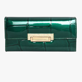 Wallet : Elegant & Duurzaam - Luxe Echt Lederen Damesportemonnee - Groen in groene damesportemonnees van Pantino