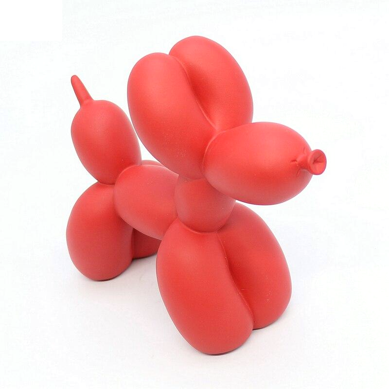 home & garden : Ballon Hond Sculptuur Geel - Levendig Woonkamer Decoratie - Kunststof in Rood van Pantino