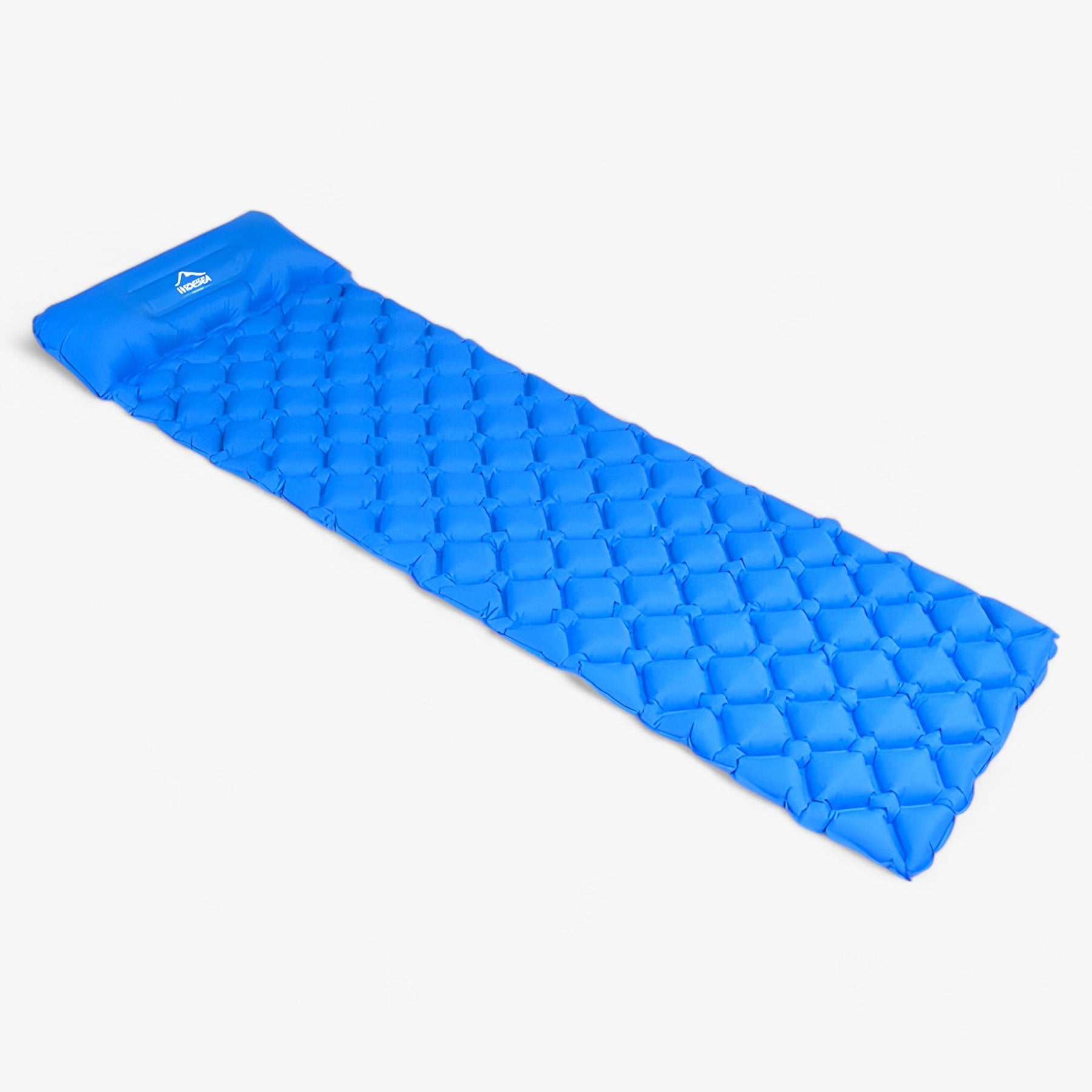 outdoor equipment : Opblaasbare Slaapmatras - Ultra Lichte Bekleding voor Comfort Buitenshuis - Marineblauw in Blauw van Pantino