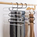 Hanger voor de Pantalon - S-Vormige Steun met 5 Lagen - Ruimtebesparend in de Kast (1 + 1 Gratis)