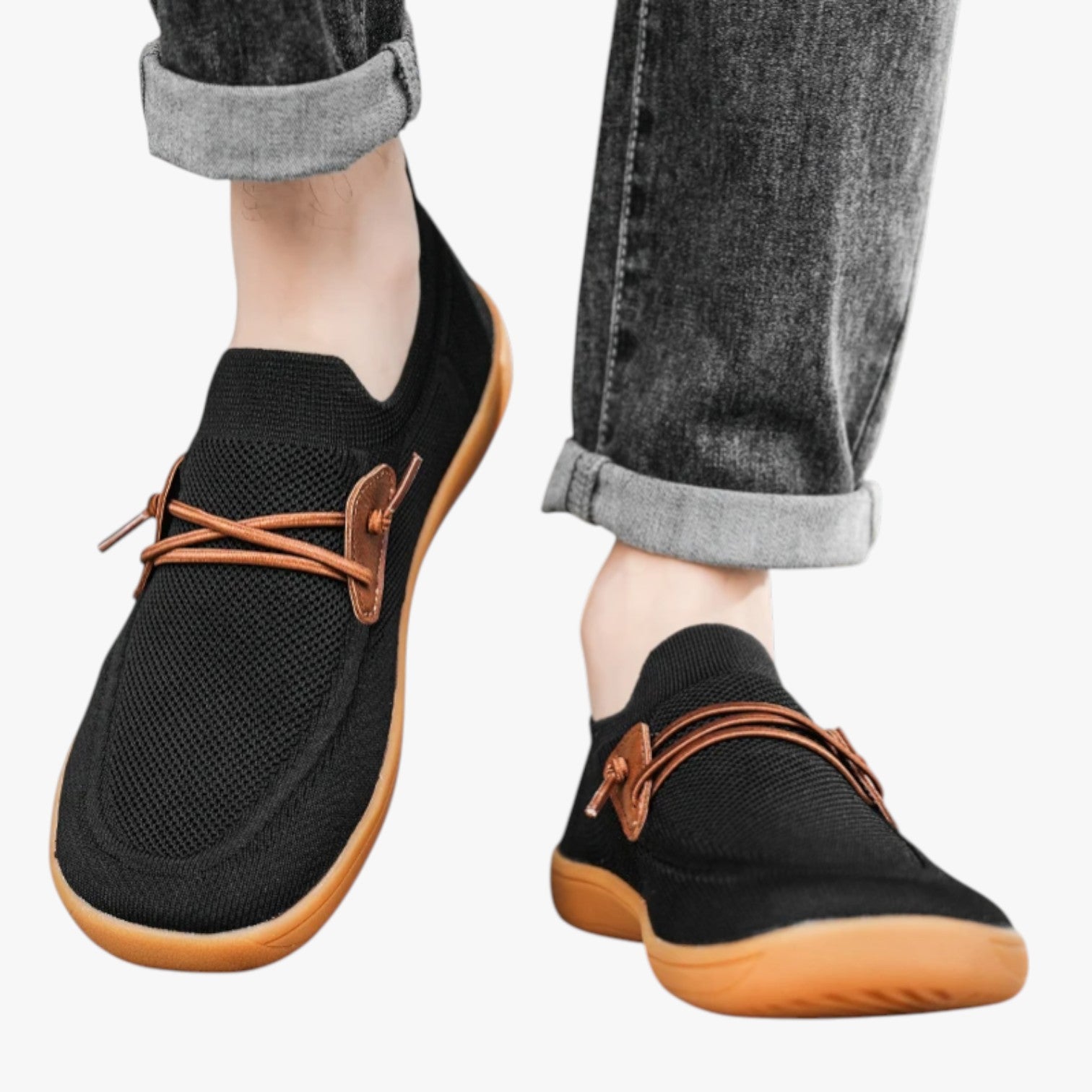 Sneakers voor Heren, Ademend, met Brede Neus voor Buitencomfort