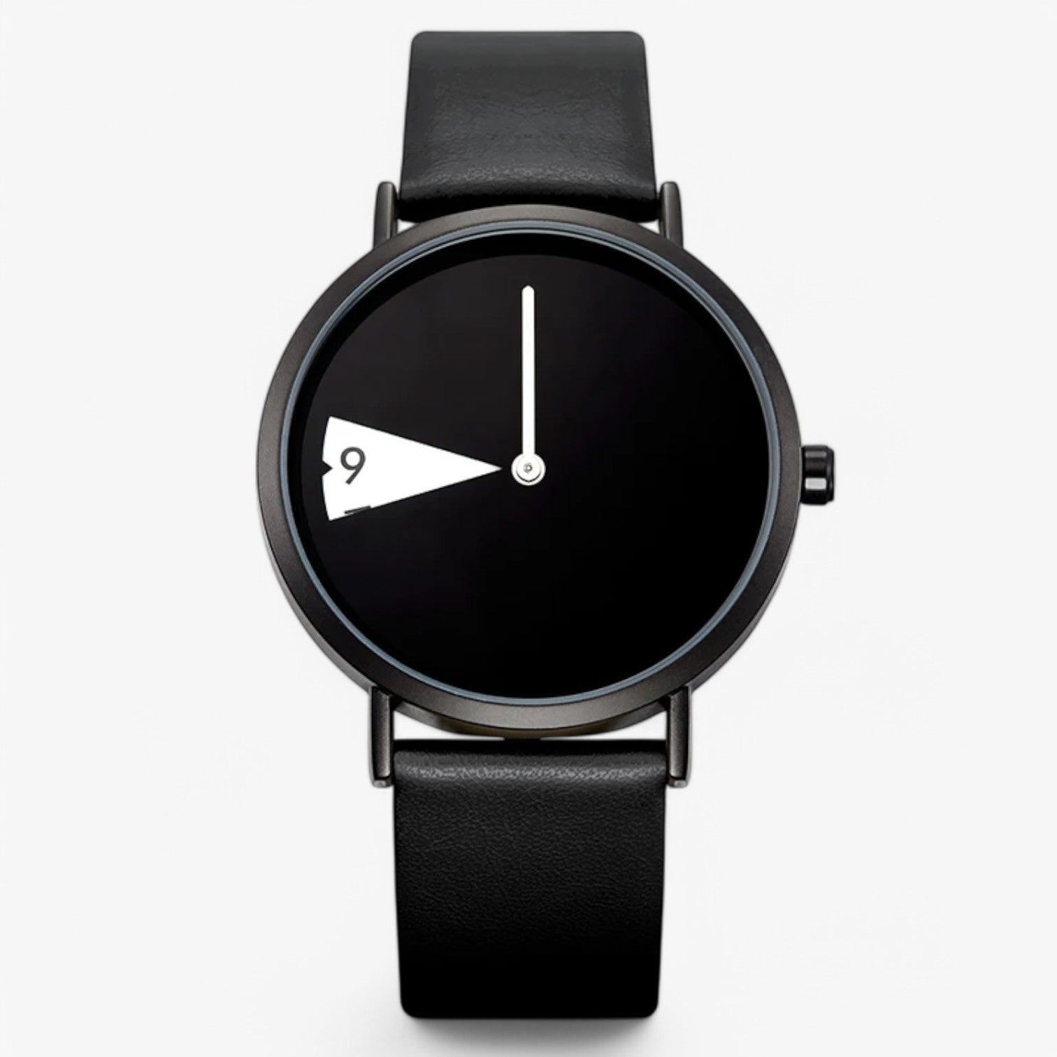 watches : Dameshorloge Alana Wit & Zwart - Roterende Wijzerplaat - Elegant Design - Modern & Stijlvol in zwart van Pantino