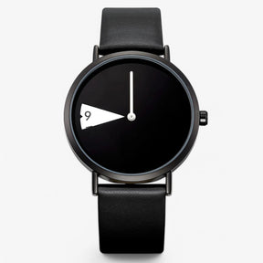 watches : Dameshorloge Alana Wit & Zwart - Roterende Wijzerplaat - Elegant Design - Modern & Stijlvol in zwart van Pantino