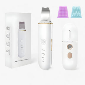 Skin Care Tool Set : Ring Oranje Ensemble - SkinScrub Pro - Ultrasone Gezichtsspatel in Wit Ensemble 1 van Pantino