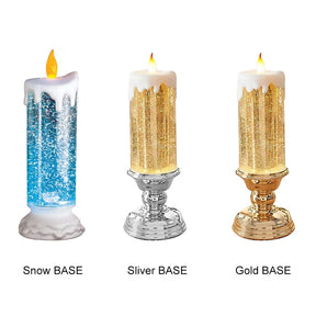 home & garden : Kleur Veranderende LED Water Kaars met Glitter - Gouden Basis in van Pantino