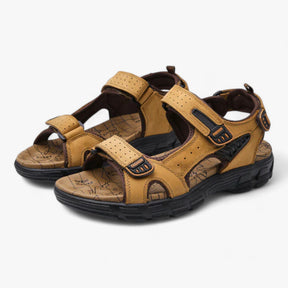 Sandals : Orthopedische Sandalen Heren - Comfort en Ondersteuning voor Je Voeten Zwart in Beige van Pantino