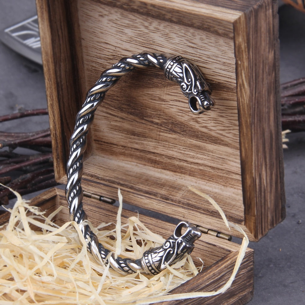 Bracelet : Draken Armband Noordse Mythologie Roestvrijstaal in van Pantino