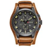 Navigator Luxe Heren Horloge - Bruin Leren Band | Klassiek Zakelijk Polshorloge