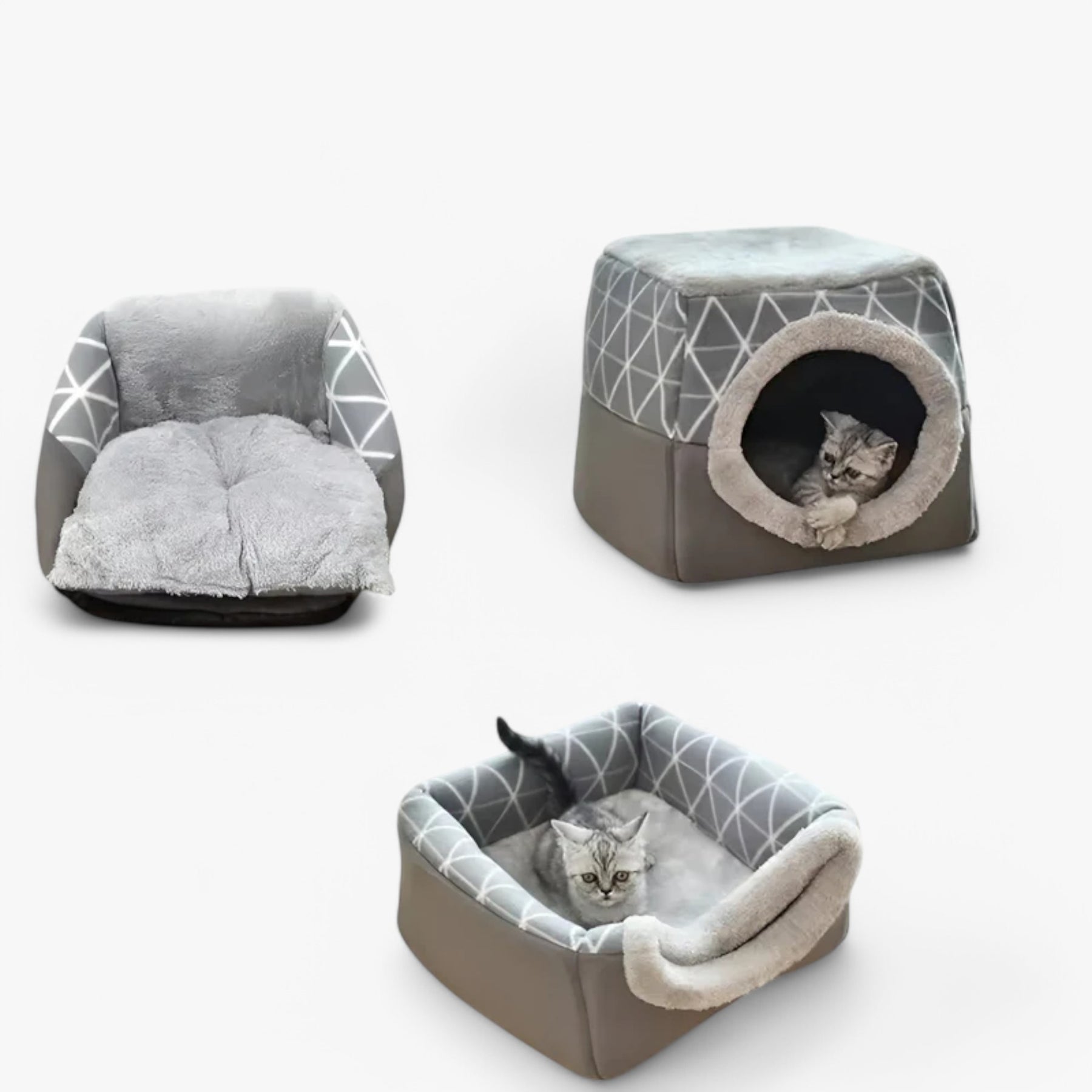 pets : Multifunctioneel Warm Huisdierbed - Zwart in van Pantino