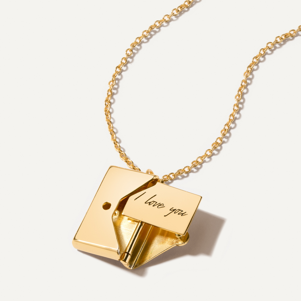 Necklace : Ketting Dames Goud - Love Letter Roestvrij Staal in Goud van Pantino
