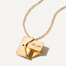Necklace : Ketting Dames Goud - Love Letter Roestvrij Staal in Goud van Pantino