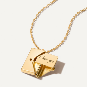 Necklace : Ketting Dames Goud - Love Letter Roestvrij Staal in Goud van Pantino