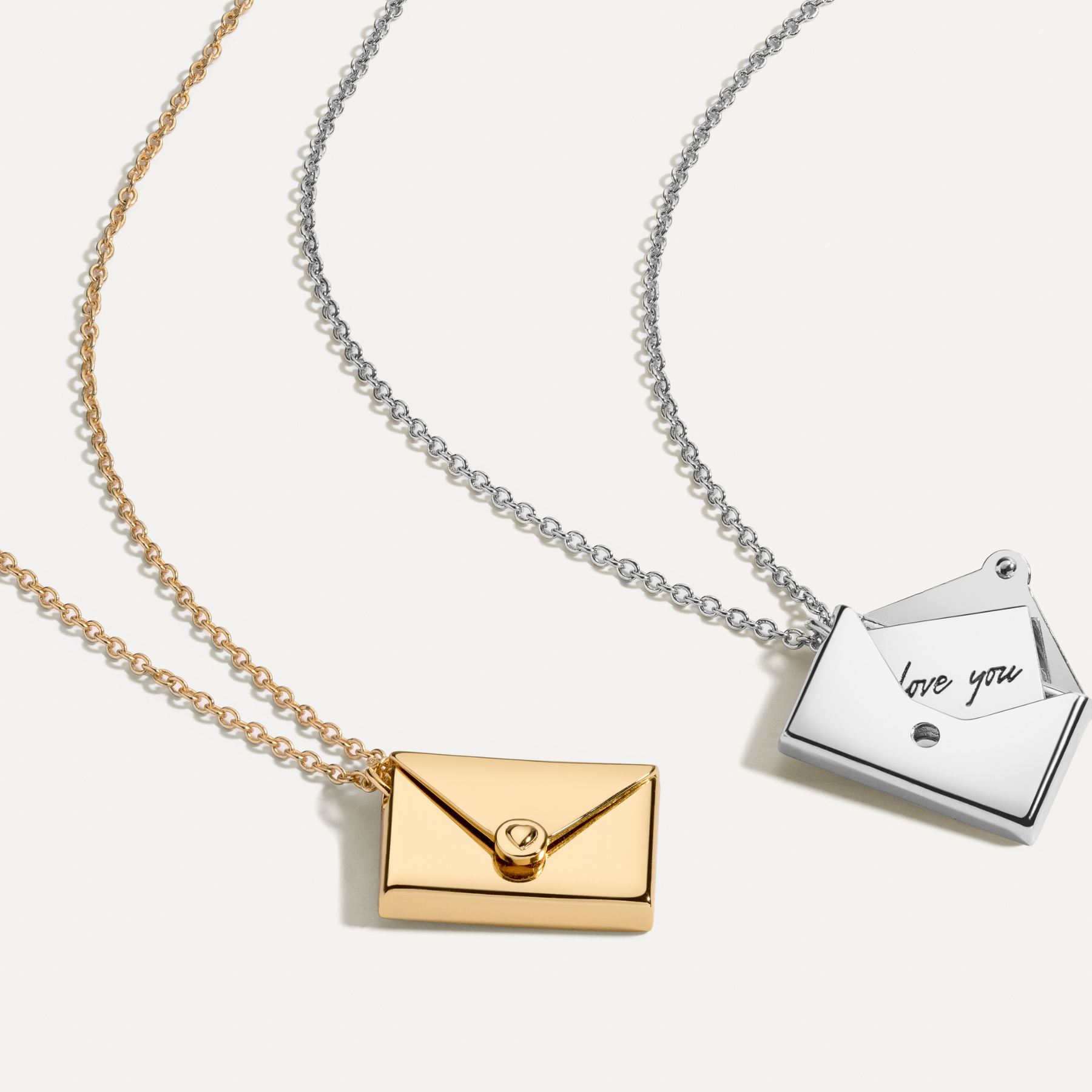 Necklace : Ketting Dames Goud - Love Letter Roestvrij Staal in van Pantino