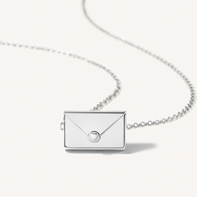 Necklace : Ketting Dames Goud - Love Letter Roestvrij Staal in Zilver van Pantino