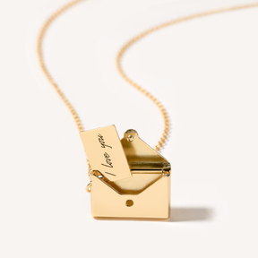 Necklace : Ketting Dames Goud - Love Letter Roestvrij Staal in van Pantino