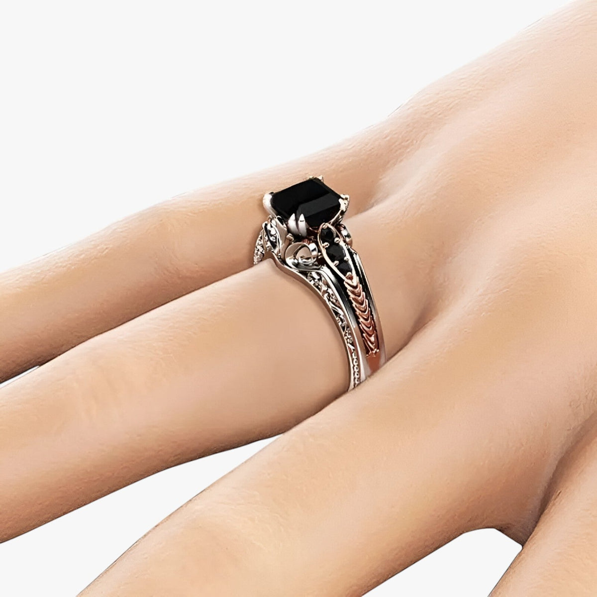 Ring in zilver 925 met natuurlijke diamant van 1 karaat