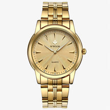watches : Horloge Heren Wit Blauw - Luxe Roestvrijstalen Gouden in Goud van Pantino