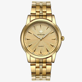 watches : Horloge Heren Wit Blauw - Luxe Roestvrijstalen Gouden in Goud van Pantino