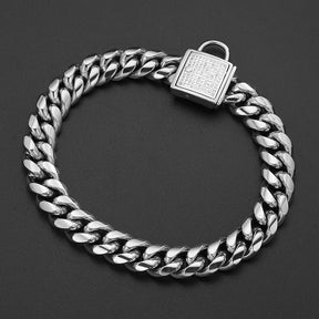 pets : BlingBling - Metalen Honden Ketting - Zilver met Diamand in Zilver met Diamand van Pantino