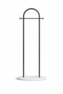 home & garden : Minimalistische Staande Kapstok van Metaal met Slab Voet in Zwar van Pantino