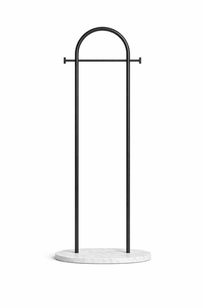 home & garden : Minimalistische Staande Kapstok van Metaal met Slab Voet in Zwar van Pantino