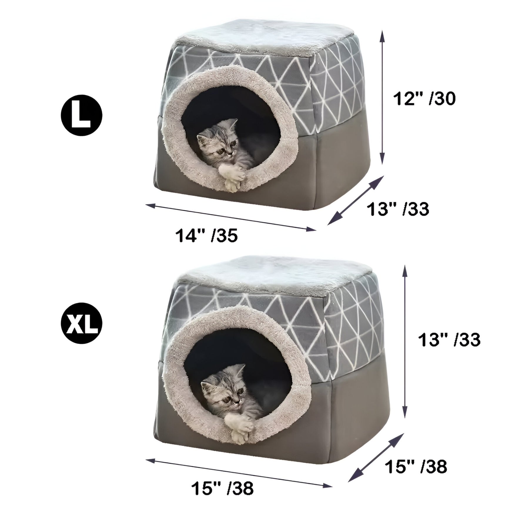 pets : Multifunctioneel Warm Huisdierbed - Zwart in van Pantino