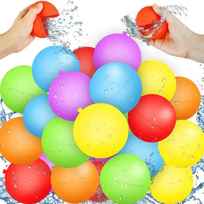 outdoor equipment : Herbruikbare Waterballon - Zelfsluitend Magisch Strand Speelgoed - Siliconen in 24 stuks Ronde vorm van Pantino